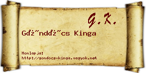 Göndöcs Kinga névjegykártya